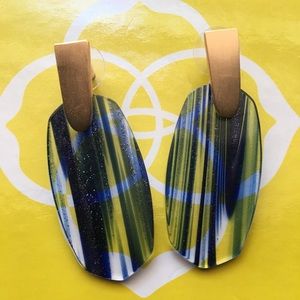 Kendra Scott Aragon Navy Dusted Glass/Rose Gold